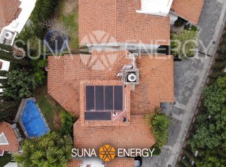 Suna Energy - Instalacion Residencial de páneles solares en techo de Teja